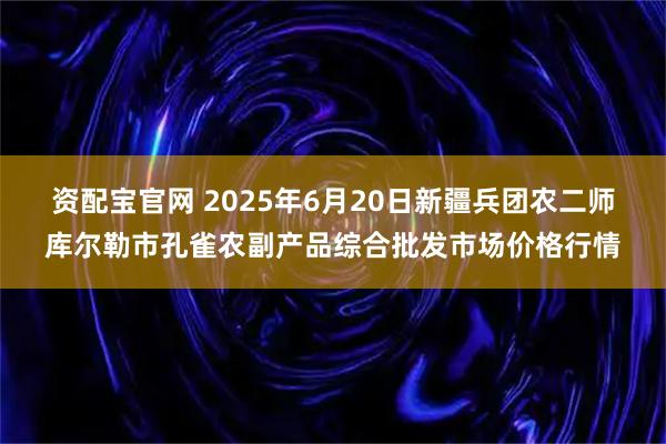资配宝官网 2025年6月20日新疆兵团农二师库尔勒市孔雀农副产品综合批发市场价格行情