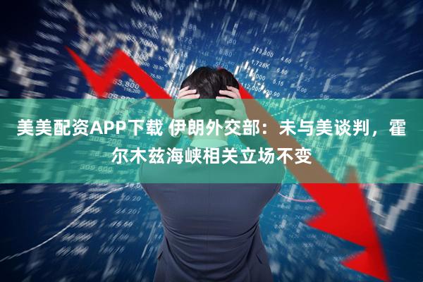 美美配资APP下载 伊朗外交部：未与美谈判，霍尔木兹海峡相关立场不变